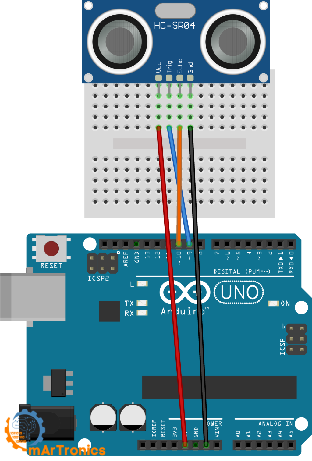 Arduino Ultrasonic Distance Sensor – HC-SR04 Tutorial