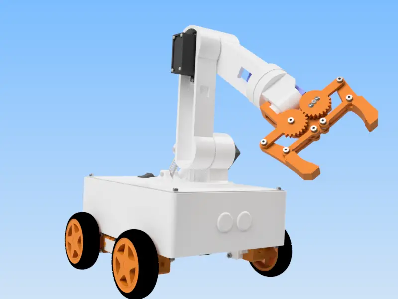 Read more about the article OmObiArm: Building a Mobile Robot with an Integrated Robotic Arm Using Arduino and Bluetooth Control