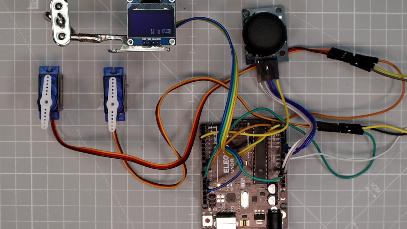 Read more about the article Control a Servo Motor with Joystick and OLED Display — Arduino Tutorial