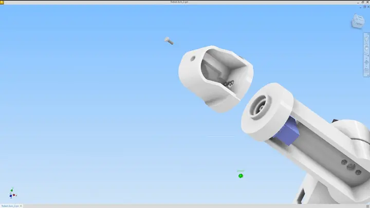 Step 13: Connecting wrist to forearm