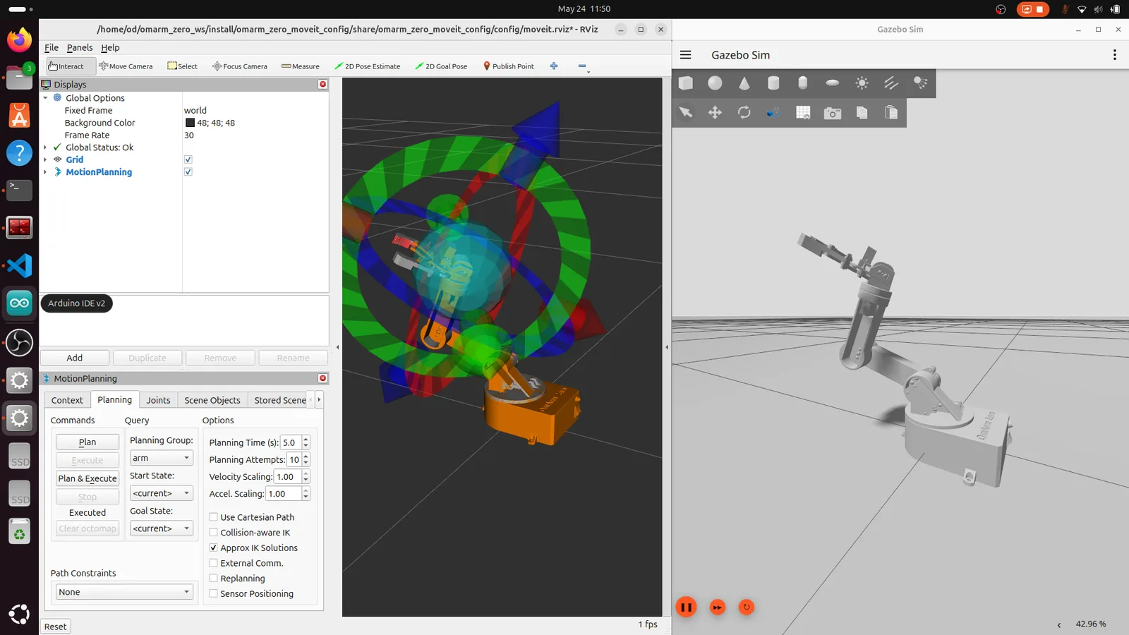 MoveIt trajectory execution in Gazebo