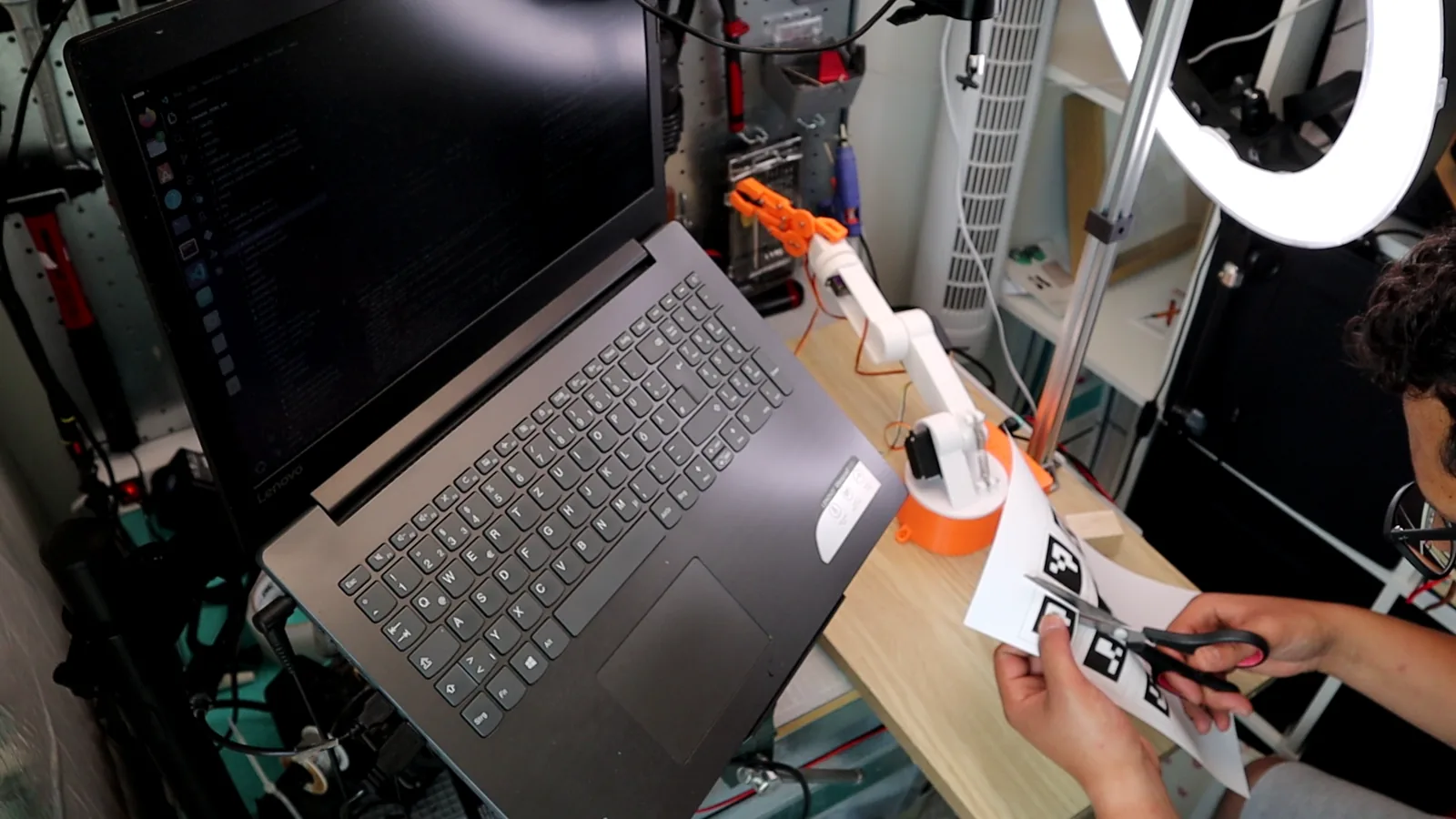 Cutting ArUco markers for the workspace